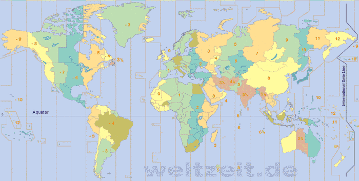 Worldtimezonemap Mini 