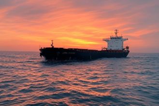 bulk carrier at sea